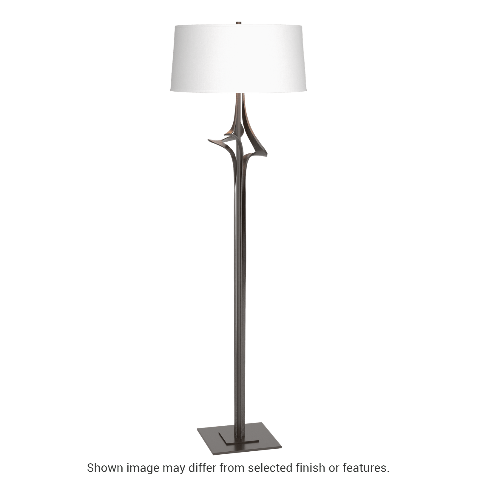 Antasia Floor Lamp - Oil Rubbed Bronze - Natural Anna Shade by Hubbardton Forge