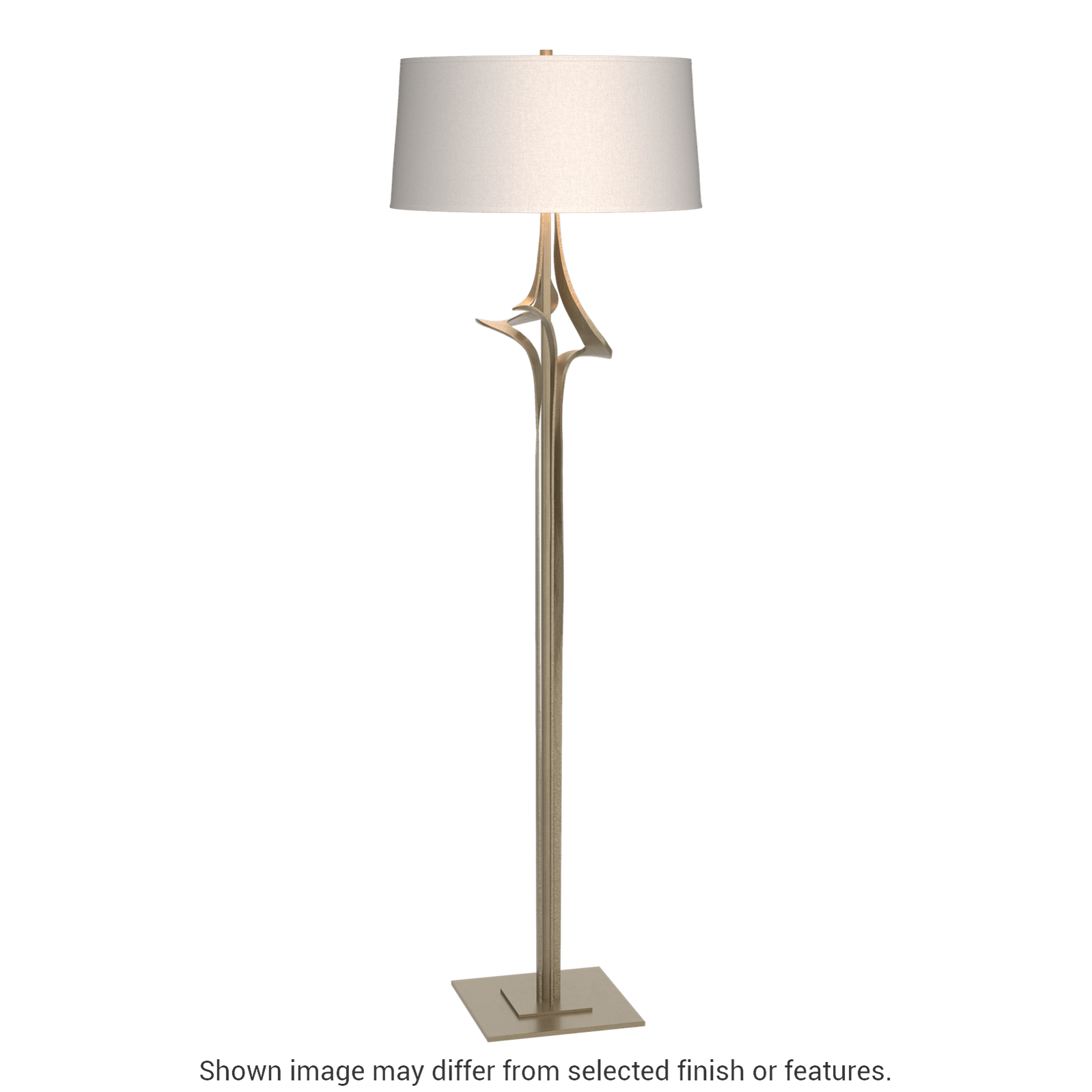 Antasia Floor Lamp - Soft Gold - Flax Shade by Hubbardton Forge