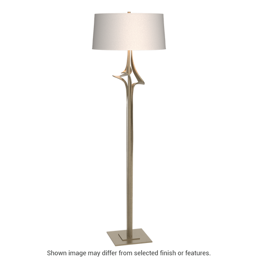 Antasia Floor Lamp - Soft Gold - Flax Shade by Hubbardton Forge