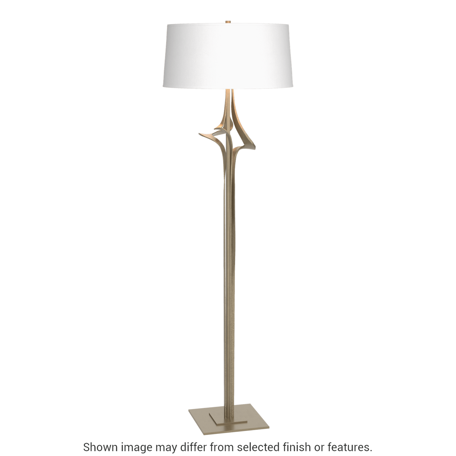 Antasia Floor Lamp - Soft Gold - Natural Anna Shade by Hubbardton Forge
