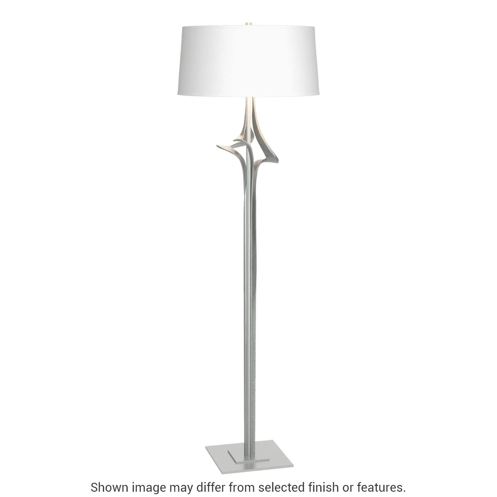 Antasia Floor Lamp - Vintage Platinum - Natural Anna Shade by Hubbardton Forge