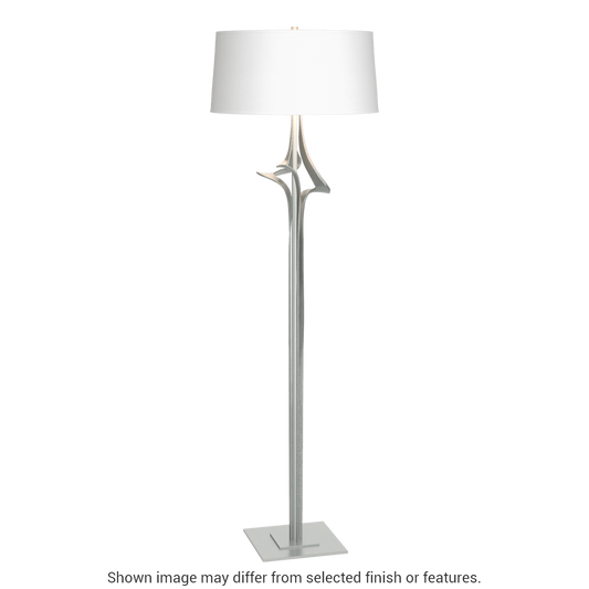 Antasia Floor Lamp - Vintage Platinum - Natural Anna Shade by Hubbardton Forge