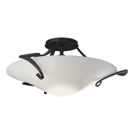 Antasia Semi-Flush - Black - Opal Glass by Hubbardton Forge