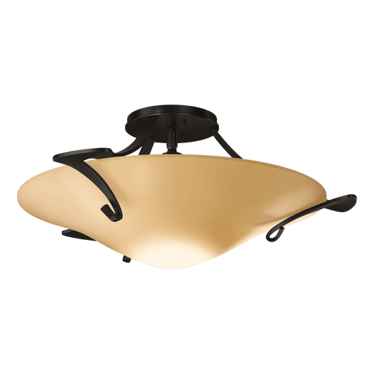 Antasia Semi-Flush - Oil Rubbed Bronze - Sand Glass by Hubbardton Forge