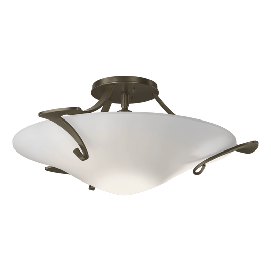 Antasia Semi-Flush - Soft Gold - Opal Glass by Hubbardton Forge
