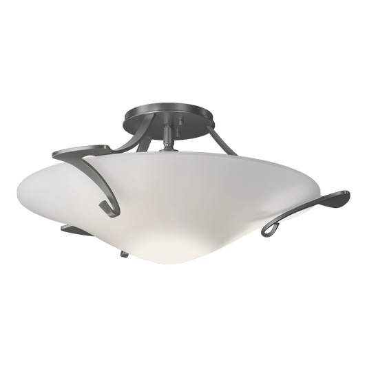 Antasia Semi-Flush - Vintage Platinum - Opal Glass by Hubbardton Forge