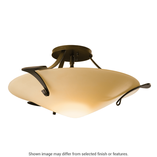Antasia Semi-Flush - White - Sand Glass by Hubbardton Forge