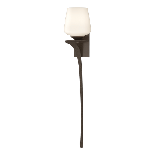 Antasia Single Glass 1-Light Sconce - Bronze - Left-Facing by Hubbardton Forge