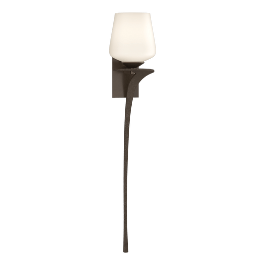 Antasia Single Glass 1-Light Sconce - Bronze - Right-Facing by Hubbardton Forge