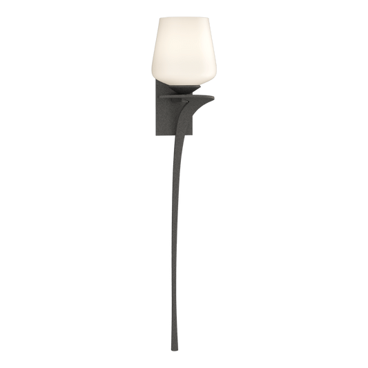 Antasia Single Glass 1-Light Sconce - Natural Iron - Right-Facing by Hubbardton Forge
