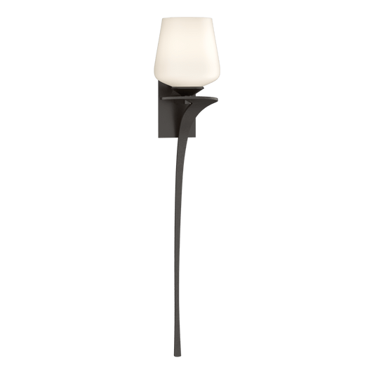 Antasia Single Glass 1-Light Sconce - Oil Rubbed Bronze - Right-Facing by Hubbardton Forge
