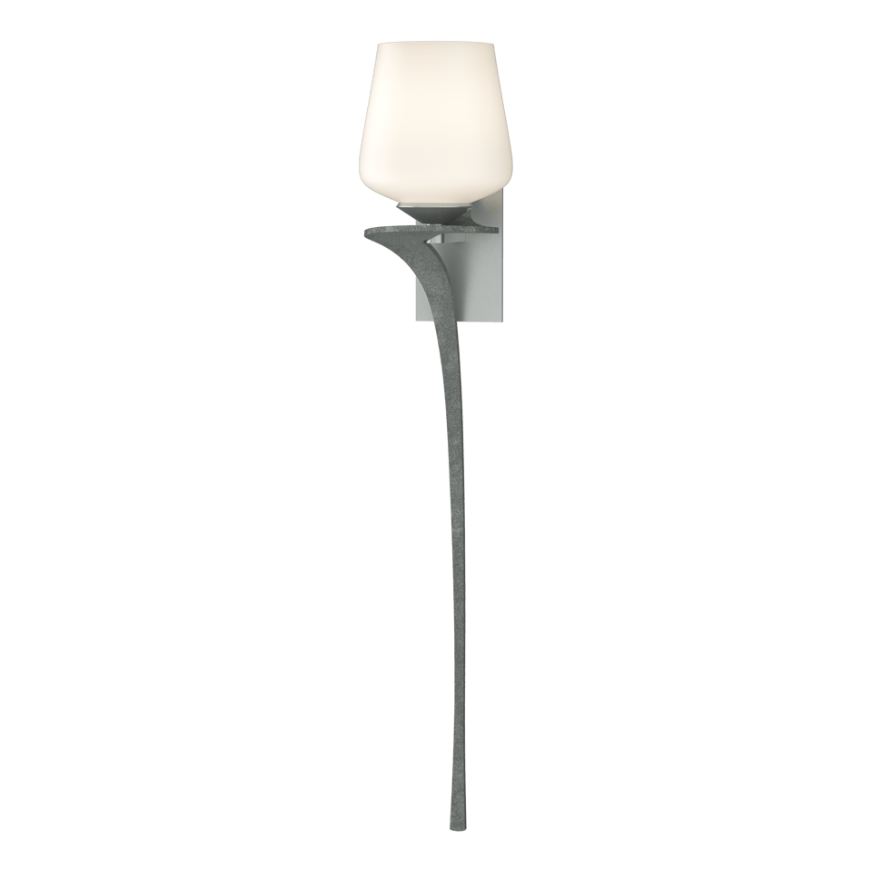 Antasia Single Glass 1-Light Sconce - Vintage Platinum - Left-Facing by Hubbardton Forge