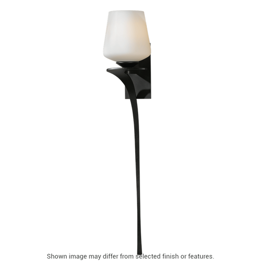 Antasia Single Glass 1-Light Sconce - White - Left-Facing by Hubbardton Forge
