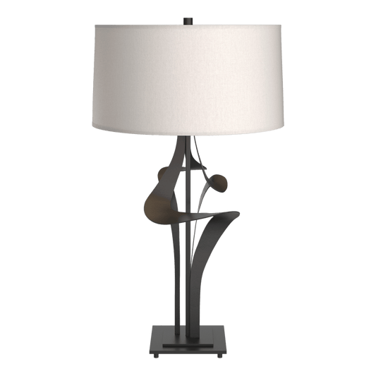 Antasia Table Lamp - Black - Flax Shade by Hubbardton Forge