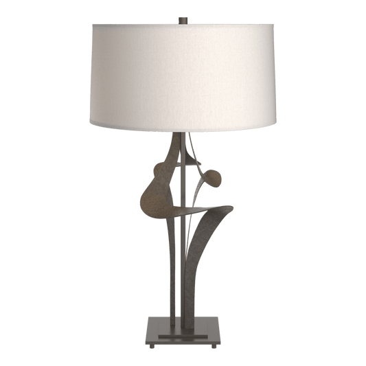 Antasia Table Lamp - Dark Smoke - Flax Shade by Hubbardton Forge