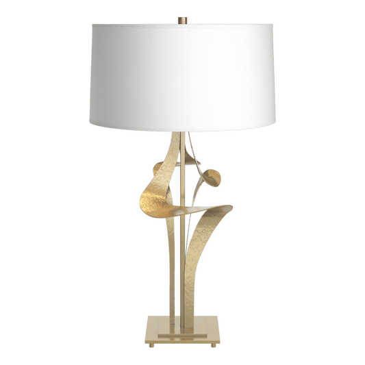 Antasia Table Lamp - Modern Brass - Natural Anna Shade by Hubbardton Forge