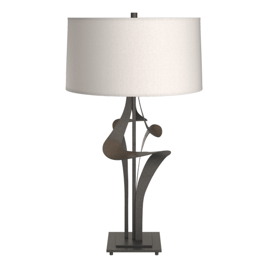Antasia Table Lamp - Natural Iron - Flax Shade by Hubbardton Forge