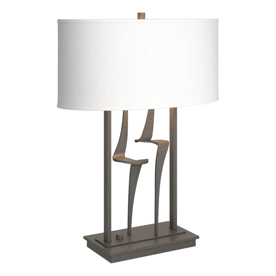 Antasia Table Lamp - Natural Iron - Natural Anna Shade by Hubbardton Forge