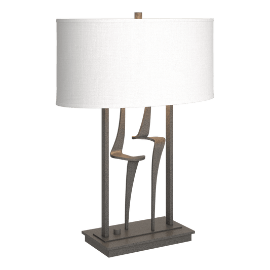 Antasia Table Lamp - Natural Iron - Natural Anna Shade by Hubbardton Forge