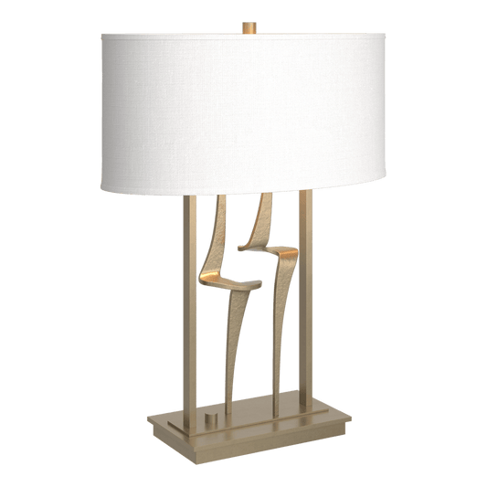 Antasia Table Lamp - Soft Gold - Natural Anna Shade by Hubbardton Forge
