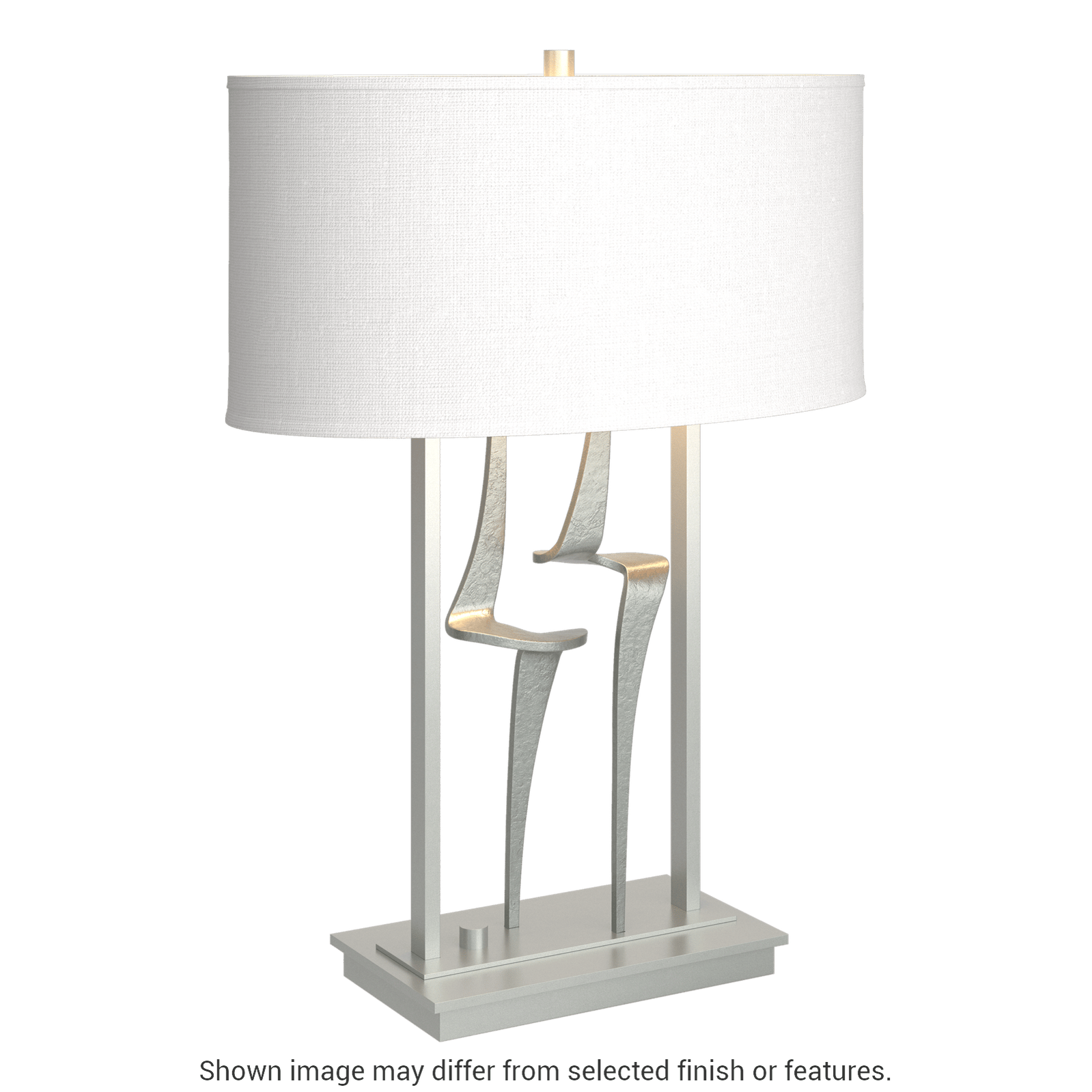 Antasia Table Lamp - Vintage Platinum - Natural Anna Shade by Hubbardton Forge