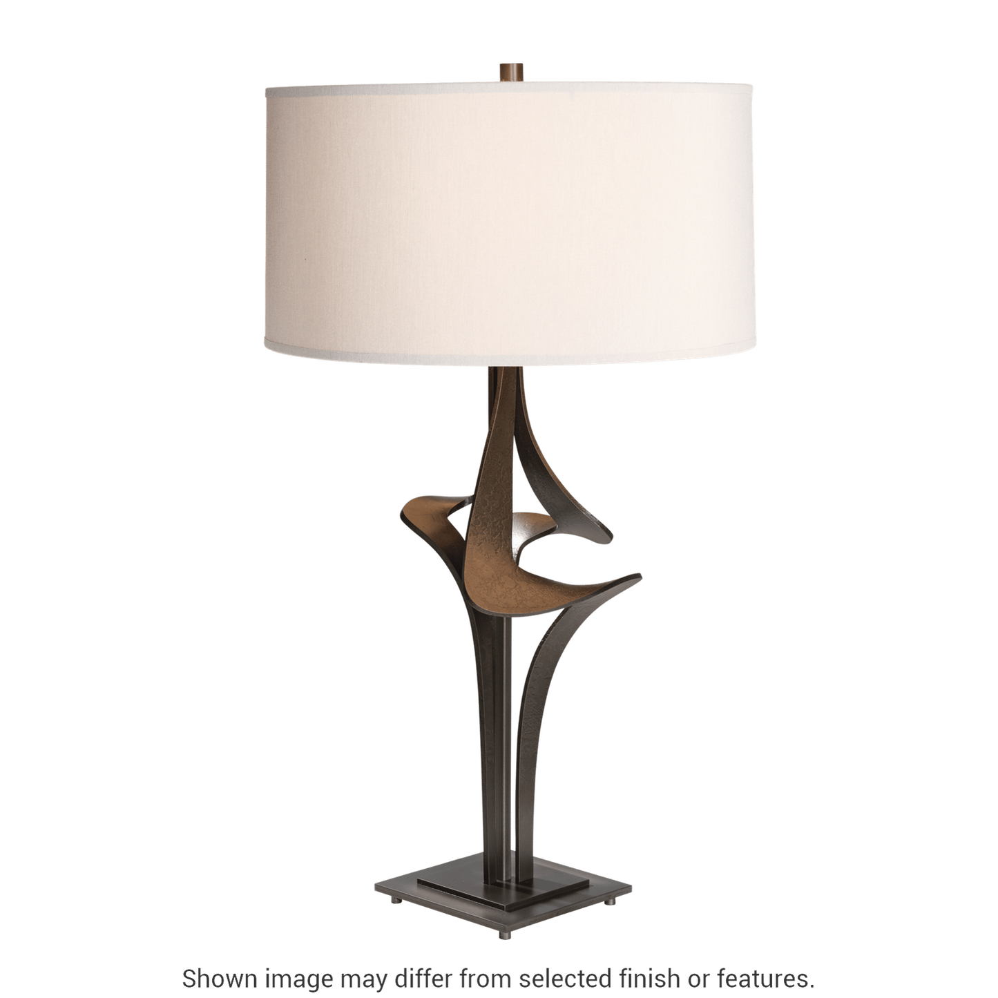 Antasia Table Lamp - White - Natural Anna Shade by Hubbardton Forge