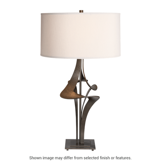 Antasia Table Lamp - White - Natural Anna Shade by Hubbardton Forge