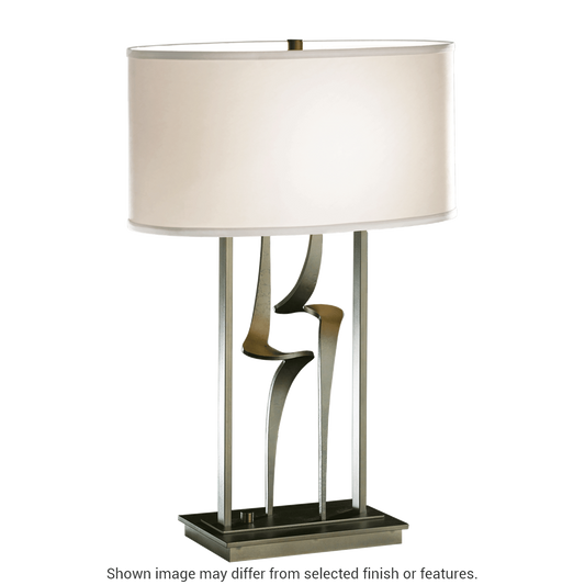 Antasia Table Lamp - White - Natural Anna Shade by Hubbardton Forge