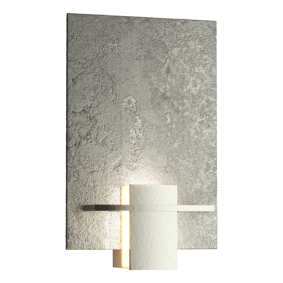 Aperture Sconce - Sterling - White Art Glass by Hubbardton Forge