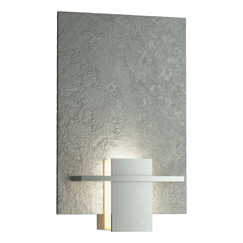 Aperture Sconce - Vintage Platinum - White Art Glass by Hubbardton Forge