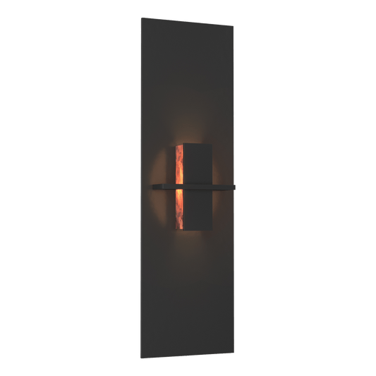 Aperture Vertical Sconce - Black - Topaz Glass by Hubbardton Forge