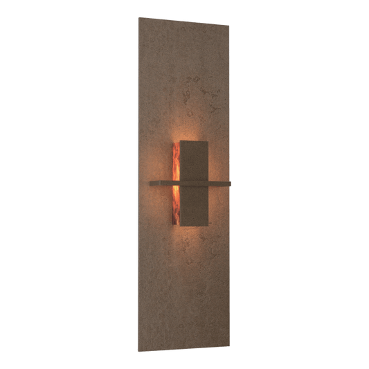 Aperture Vertical Sconce - Bronze - Topaz Glass by Hubbardton Forge