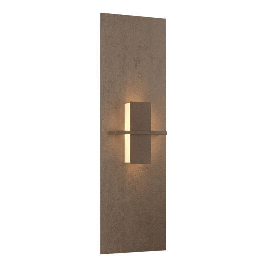 Aperture Vertical Sconce - Bronze - White Art Glass by Hubbardton Forge