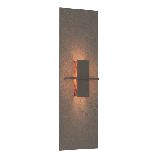 Aperture Vertical Sconce - Dark Smoke - Topaz Glass by Hubbardton Forge