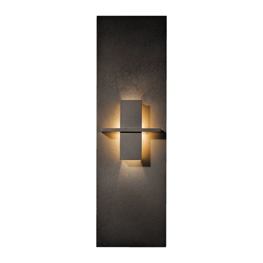 Aperture Vertical Sconce - Dark Smoke - White Art Glass by Hubbardton Forge