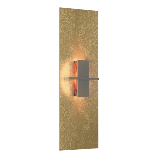 Aperture Vertical Sconce - Modern Brass - Topaz Glass by Hubbardton Forge