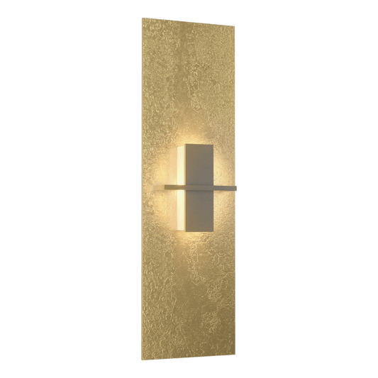 Aperture Vertical Sconce - Modern Brass - White Art Glass by Hubbardton Forge