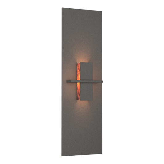 Aperture Vertical Sconce - Natural Iron - Topaz Glass by Hubbardton Forge