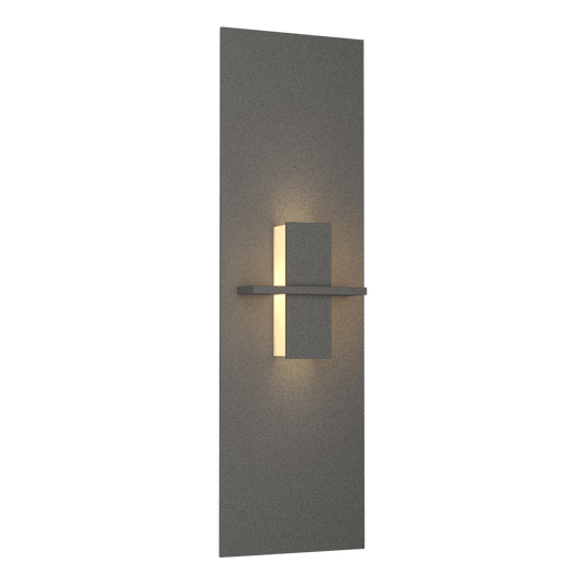 Aperture Vertical Sconce - Natural Iron - White Art Glass by Hubbardton Forge