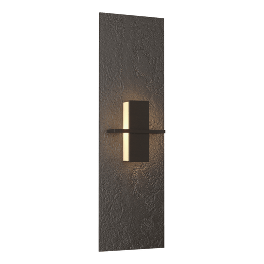 Aperture Vertical Sconce - Oil Rubbed Bronze - White Art Glass by Hubbardton Forge