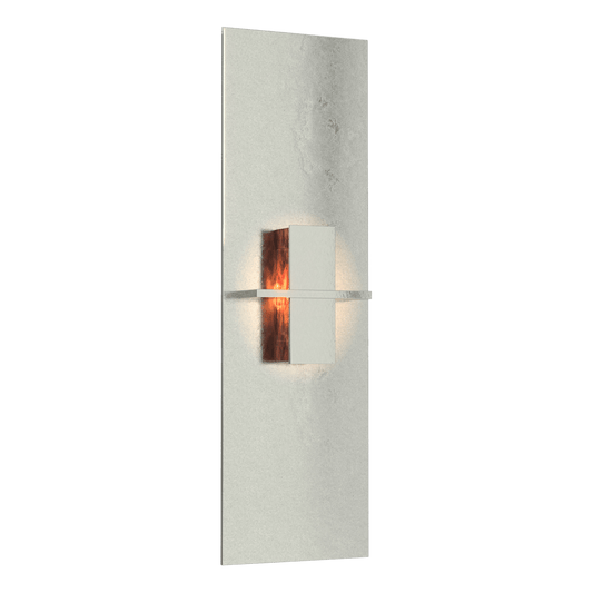 Aperture Vertical Sconce - Sterling - Topaz Glass by Hubbardton Forge