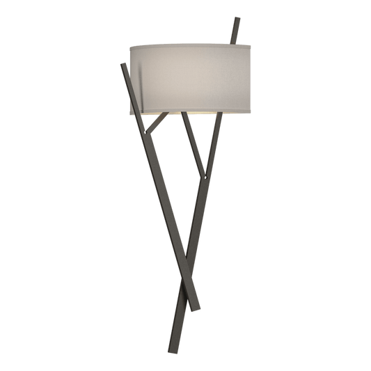 Arbo Sconce - Dark Smoke - Flax Shade by Hubbardton Forge