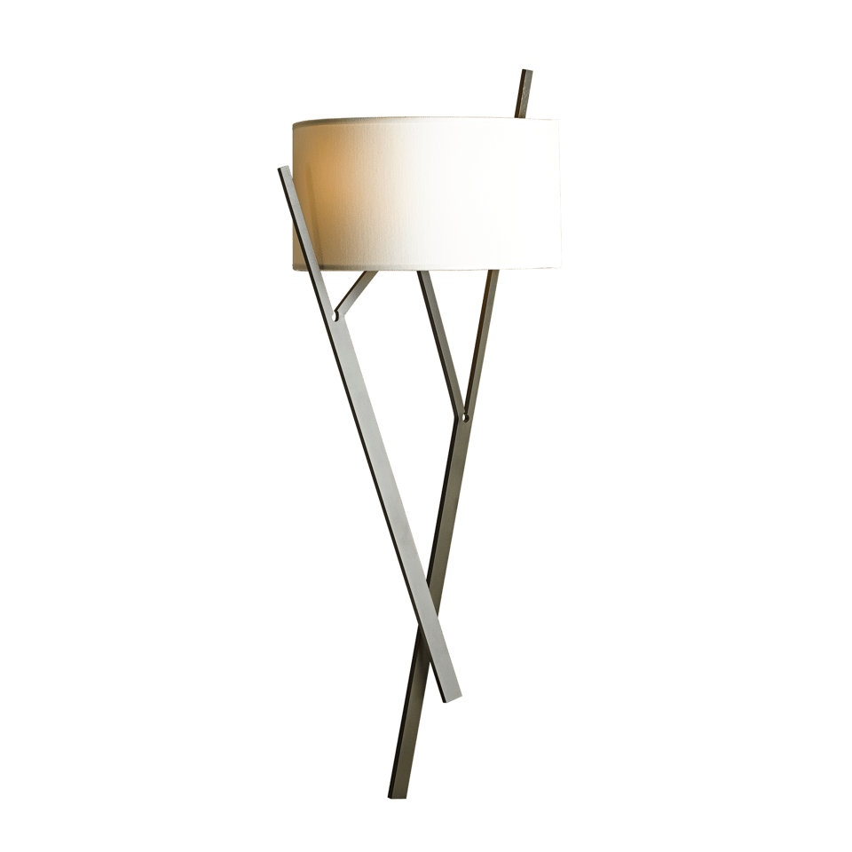 Arbo Sconce - Dark Smoke - Natural Anna Shade by Hubbardton Forge
