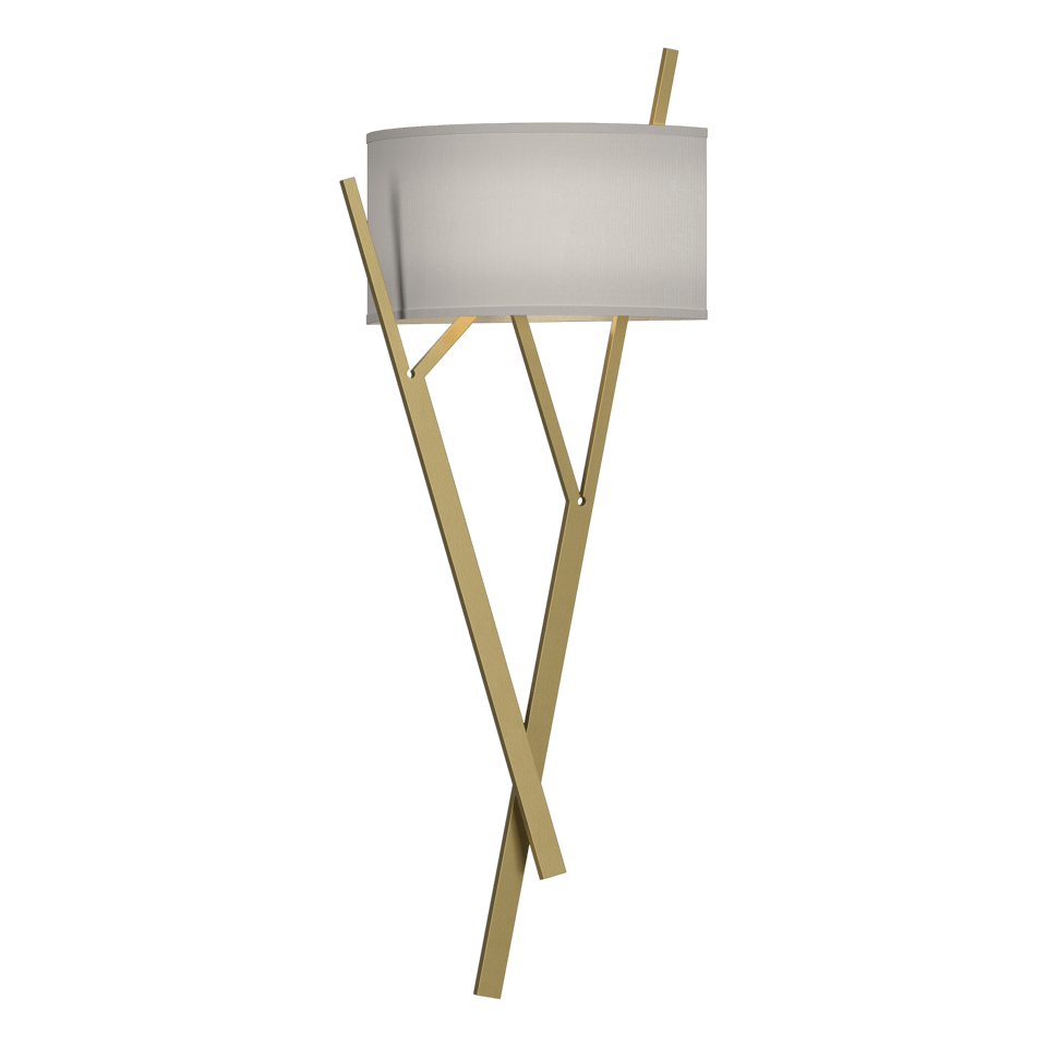 Arbo Sconce - Modern Brass - Natural Anna Shade by Hubbardton Forge