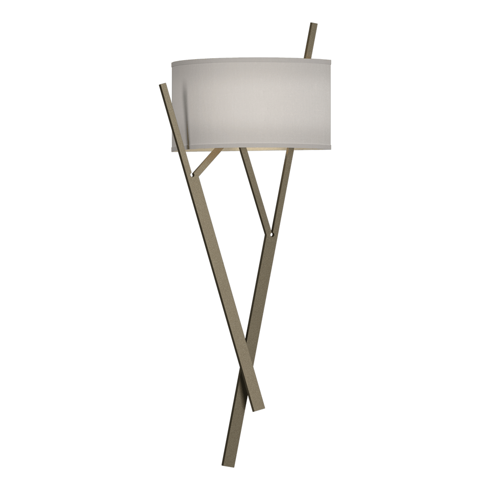 Arbo Sconce - Soft Gold - Natural Anna Shade by Hubbardton Forge