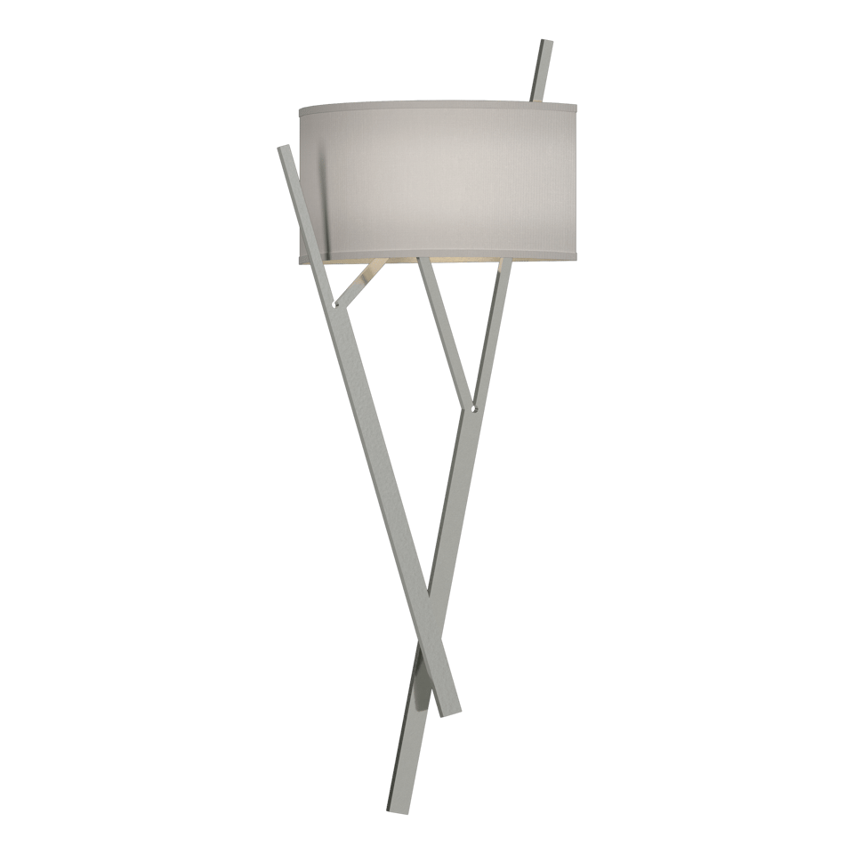 Arbo Sconce - Sterling - Natural Anna Shade by Hubbardton Forge