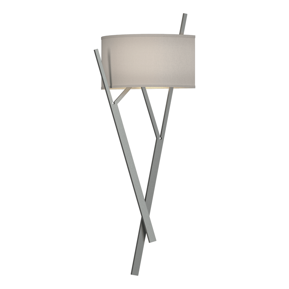 Arbo Sconce - Vintage Platinum - Flax Shade by Hubbardton Forge