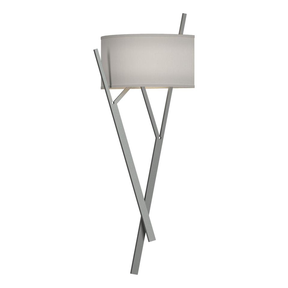Arbo Sconce - Vintage Platinum - Natural Anna Shade by Hubbardton Forge