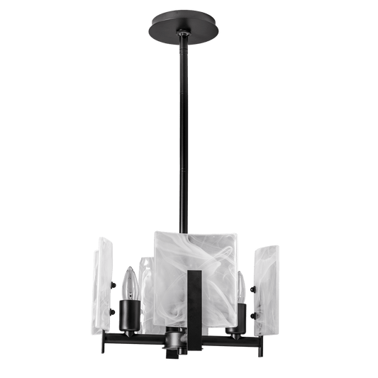 Arc 4-Light Semi-Flush Pendant - Black by Hubbardton Forge