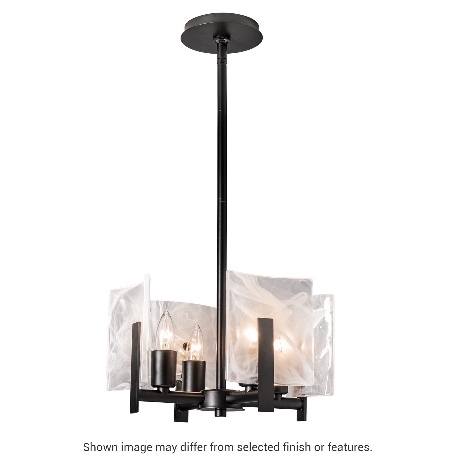 Arc 4-Light Semi-Flush Pendant - White by Hubbardton Forge